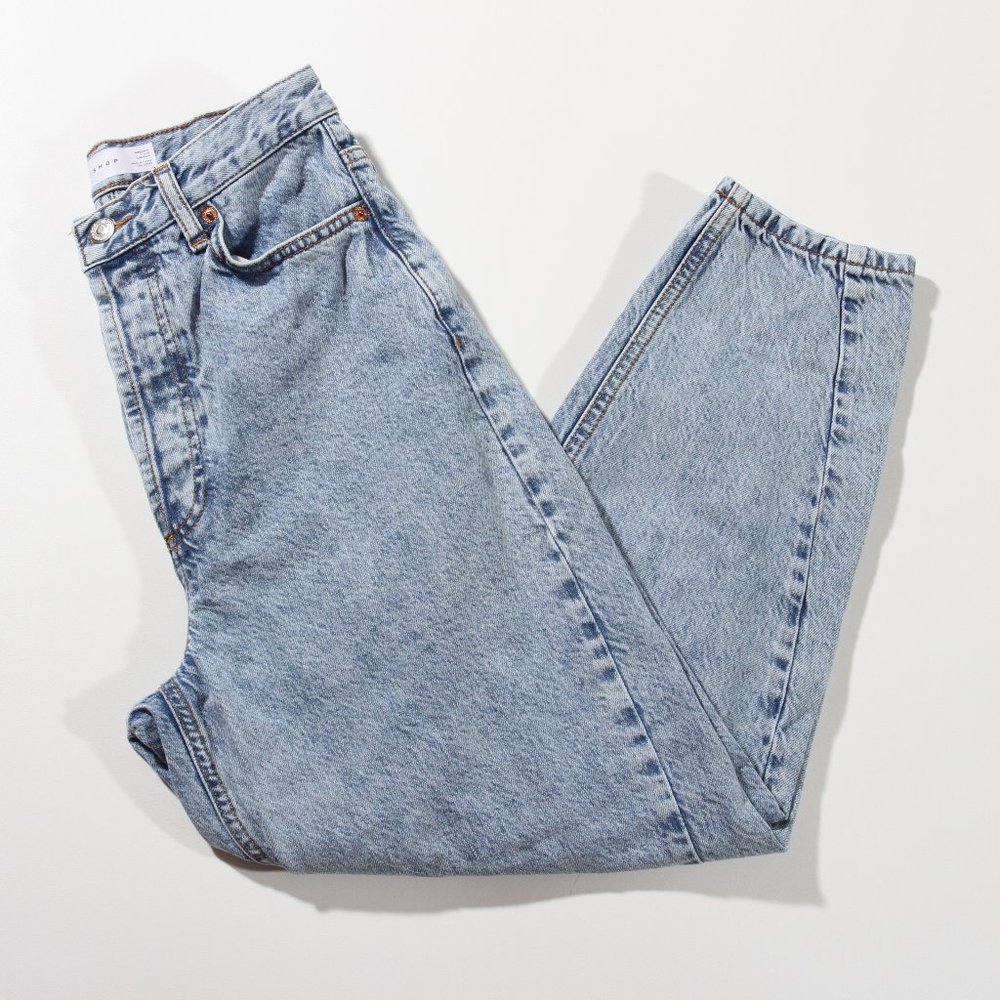 Topshop Ovoid Crop Moto Jeans - Picture 4 of 14
